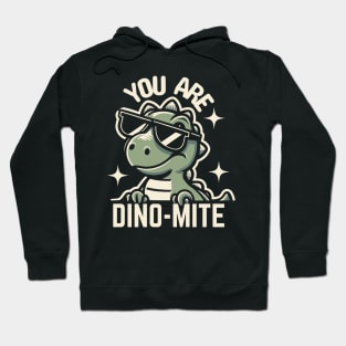 You Are Dino-Mite | Cute baby Dinosaur wearing Glasses | Dinosaur Puns Hoodie